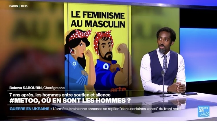Bolewa Sabourin sur le plateau de France 24, Le Féminisme au Masculin